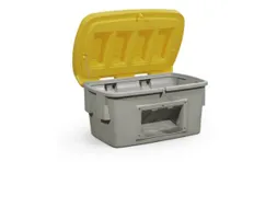 strooigoedbak,1000l,HxBxD 960x1800x1350mm,PE,grijs,deksel geel