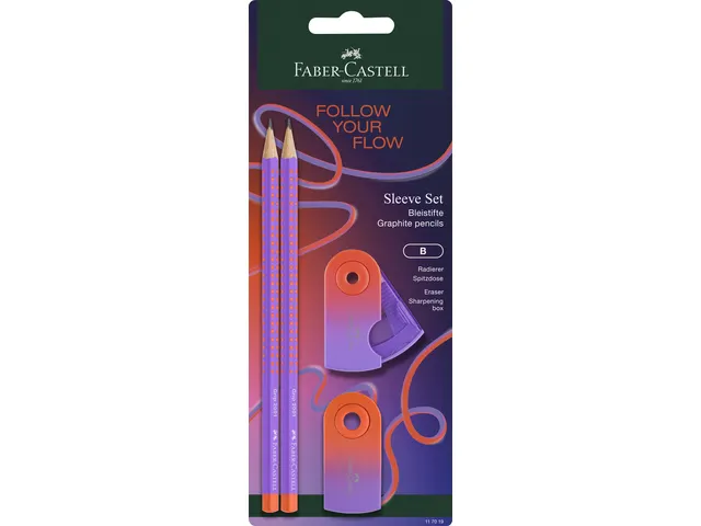 Crayon Faber-Castell GRIP 2001 Flow Edition Punchy Melon 2 x B + gomme