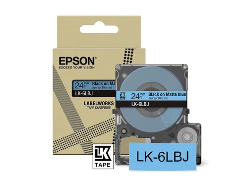 C53S672082 Epson 24mm blauw zwart LK-6LBJ lettertape mat 8m