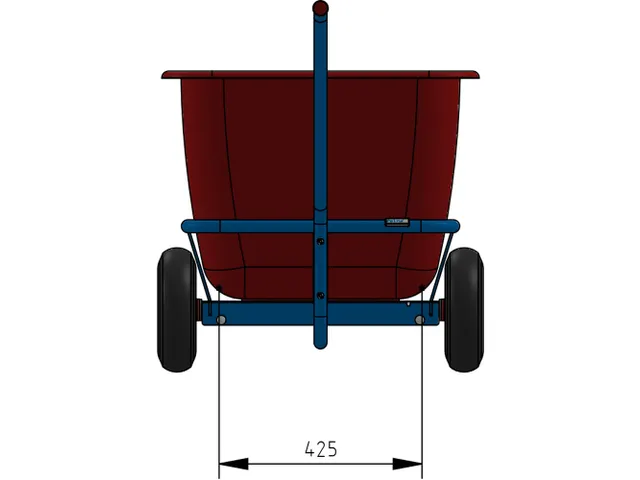 Handtrekwagen Kunststof Bak 4102L 200kg 750x425mm Luchtbanden