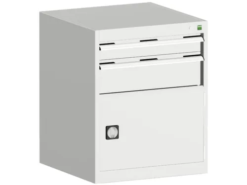 ladekast HxBxD 800x650x525mm 2laden RAL7035 front RAL7035