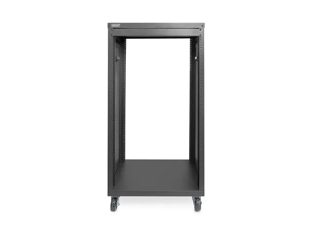 Universeel 21U 19 inch uitrustingsrek met wielen Zwart