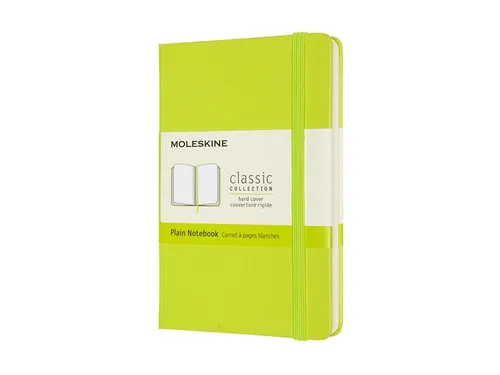 Notitieboek Moleskine pocket 90x140mm blanco hard cover lemon green