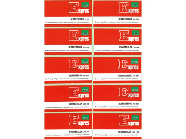 Nummerblok Sigel Expres groen 10 blok a 100 vel 1 t/m 1000