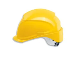 Uvex Airwing BSWR veiligheidshelm, HDPE, draaiknop, geel, per stuk gev