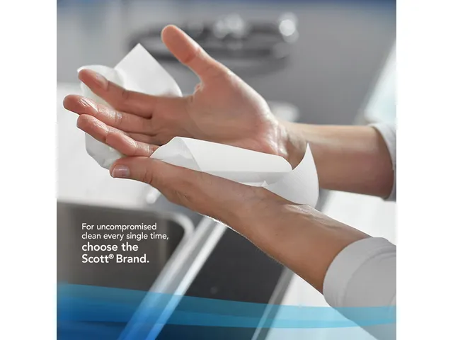 Handdoekrol Scott Slimroll 1-laags 165m wit 6657
