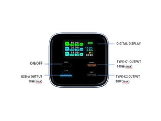 X-Power Max + Powerbank magnetische kabel 60W - 4