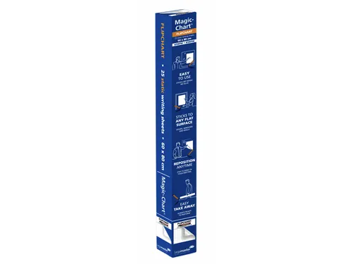 Legamaster Magic-Chart flipchart folie 60x80cm Wit met ruit 25 vel