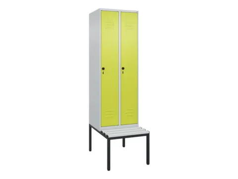 armoire vestiaire noir et blanc HxlxP 2120x600x815mm 2compart.