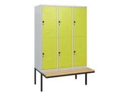 Dubbeldekse dekenkist,HxBxD 1950x1200x815mm,3x2vak.,vak B 400mm