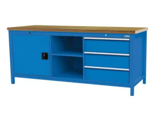 werkbank,HxBxD 860x2000x750mm,onderstel RAL5012,fronten RAL5012 - 2