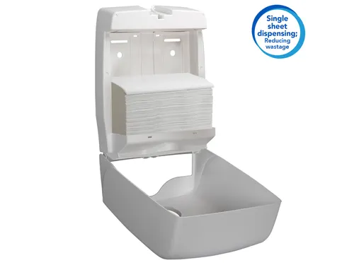 Handdoek Scott m-vouw 1laags 20.3x24cm wit 16x250stuks 3749