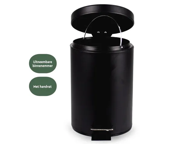 Pedaalemmer Zwart 20 Liter