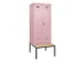 locker met bank,voor scheiding van kleding,HxBxD 2120x800x815mm,2vak