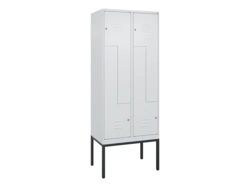 Z-garderobekast,HxBxD 2120x800x500mm,vak B 200/400mm,cil.-slot
