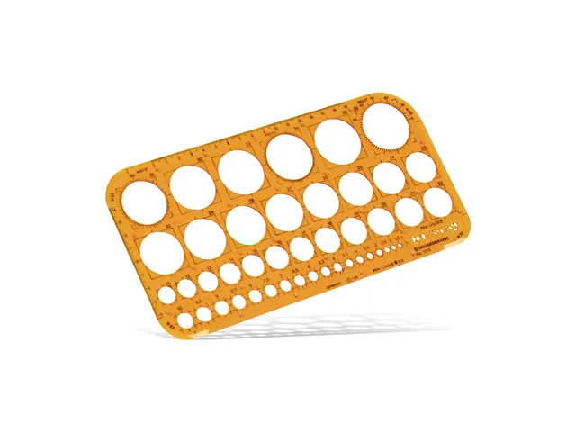 Sjabloon cirkel Standardgraph 1-36mm 45 cirkels