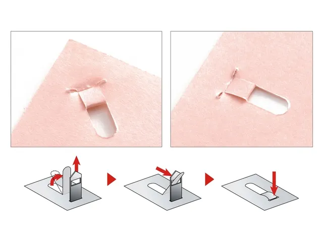 Nietloze Nietmachine tot 5 Vel Roze