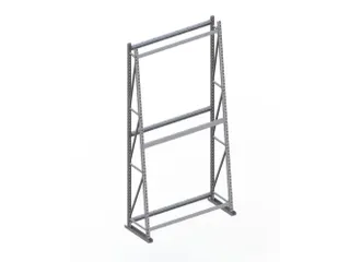 magazijnrek voor profielen,grondveld,eenzijdig,HxBxD 3000x1400x500mm - 1