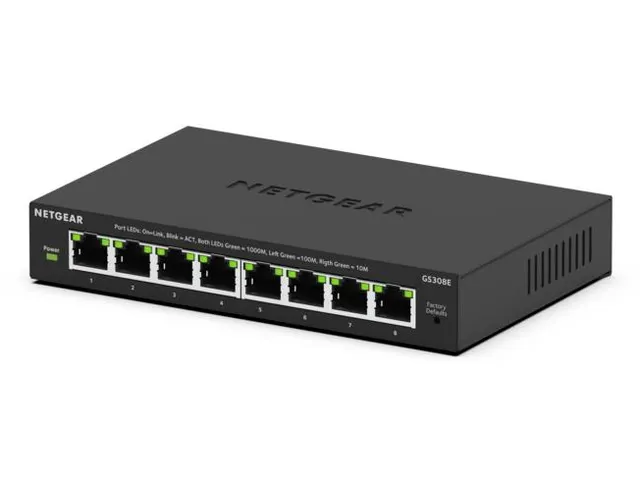 NETGEAR GS308E Smart Switch Managed L2/L3 Gigabit Ethernet