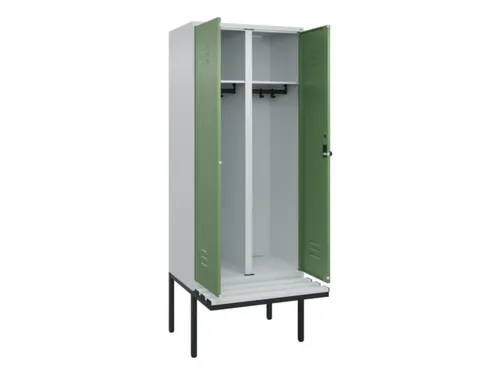 locker voor scheiding van kleding,HxBxD 2120x800x815mm,2vak