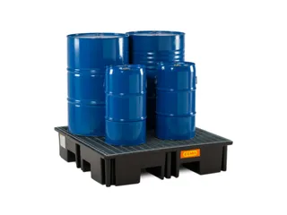 PE-opvangbak,v. 4x200l vat,opvangvol. 220l,HxBxD 260x1230x1230mm - 3
