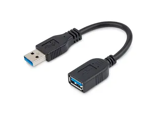 USB 3.0 A naar A verlengkabel mannelijk / vrouwelijk 15cm Zwart - 1