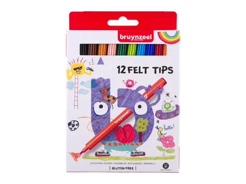 Viltstift Bruynzeel Kids assorti 12 stuks