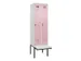 locker met bank,voor scheiding van kleding,HxBxD 2120x600x815mm,2vak