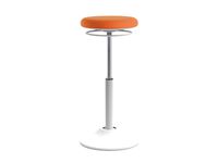 Mango zit-sta kruk Wit Oranje Stof 540-795mm gasveer voet