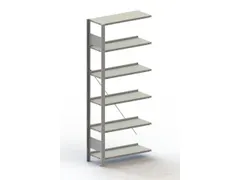 Inhaakstelling Aanbouwveld Verzinkt 1850x756x336mm 6legborden 80kg