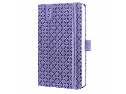 Weekagenda Flair A6 2026 (NL/FR/EN/DU) Dark Purple Hardcover