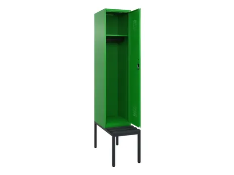 locker met bank,HxBxD 2120x400x815mm,1vak,vak B 400mm,cilinderslot