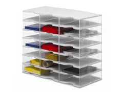 postsorteerbox,21vakken,m. antislipvoeten,Tafelopstelling