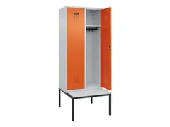 locker met bank,HxBxD 2120x800x815mm,2vak,vak B 400mm,cilinderslot