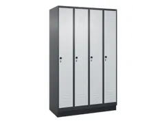 locker,HxBxD 1950x1200x500mm,4vak,vak B 300mm,draaigrendel,sokkel