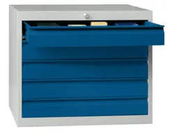 ladekast 600x500x600mm 5laden cilinderslot RAL7035 front RAL5010