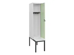 locker met bank,HxBxD 1950x400x815mm,1vak,vak B 400mm,draaigrendel