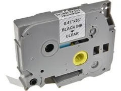 Labeltape P-touch TZE-131 12mmx8m zwart op transparant gelamineerd