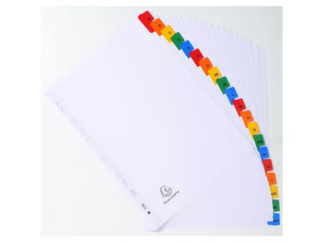 Intercalaires Imprimés Alphabétiques Carte Blanche 160g - 20 Positio