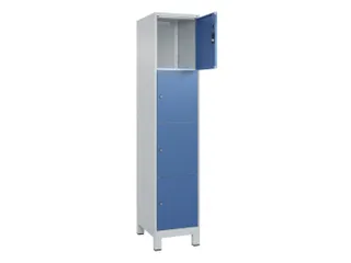 lockerkast,HxBxD 1950x400x500mm,1x4vakken,vak B 400mm,cil.-slot,voeten - 1