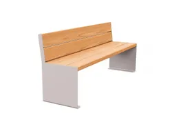 zitbank,B 1800mm,3latten,hout-zitting licht eikenhout,zitting H 450mm