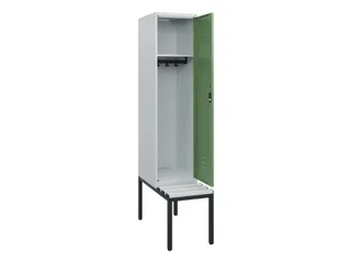 locker met bank,HxBxD 1950x400x815mm,1vak,vak B 400mm,cil.-slot - 2
