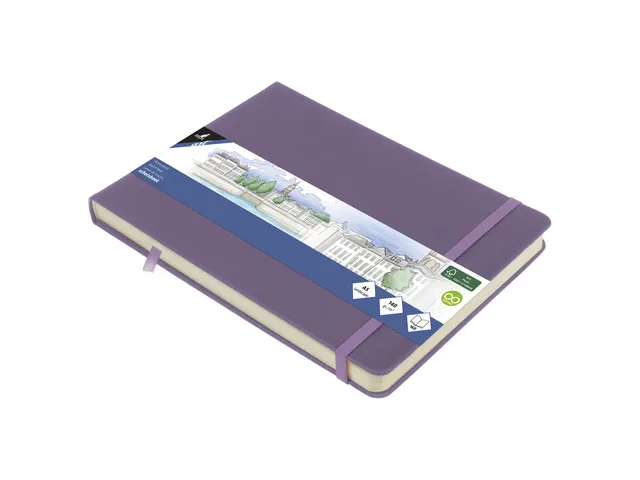 Schetsboek Kangaro A5 landscape heather purple PU HC 80 vel 140gr room