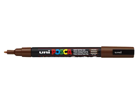 Verfstift Posca PC3M Fijne punt 0,9-1,3mm Bruin