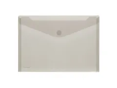 Enveloptas Foldersys A4 PP dwars transp grijs geribbeld A4 Velcro Enve
