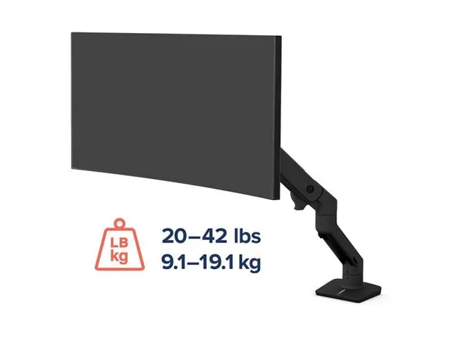 HX Bureau Monitorarm Mat Zwart