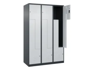 Z-garderobekast,HxBxD 1850x1200x500mm,vak B 200/400mm,cil.-slot - 2