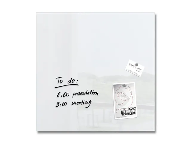Glasmagneetbord Sigel Artverum 48x48x1.5cm Wit