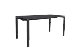 Bureau Linesto N4 hoogte instelbaar 160x80cm houtprint schaduw zwart