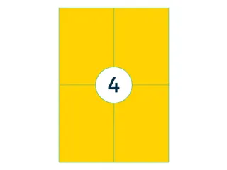 Gekleurde Etiketten 105x148mm Geel 42722 1000 Vel - 3